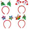 Bandeau Lumineux de Noël avec LED, 4PCS Serre-tête à Thème Noël, Accessoires de Cheveux pour Enfants et Adultes