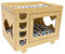 Casa para gatos, muebles para gatos, casa de madera MDF, casa para mascotas, casa para gatos de tamaño mediano, suave y cálida casa para interiores, 55 x 40 x 44 cm