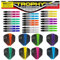 Harrows Trophy 60-teiliges Dartschäfte und Flights Set: Hochleistungs-Set mit Supergrip-Dart-Schäften und Quantum-Dart-Flights