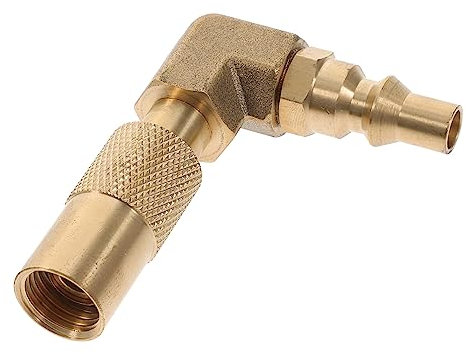 VINTORKY Propan Adapter Messing 1/4 Zoll Wohnmobil Schnellanschluss 90° Winkel Für Propanflaschen Outdoor Gasgrill Anschluss