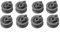 QOXEZY Juego de ruedas de cesta superior para 611666 ruedas de cesta superior para lavavajillas, material ABS, rodillos de cesta superior ligeros, 31 mm x 14 mm, gris (paquete de 8)