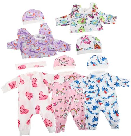 SOPOTUTU 5 Sätze Puppenkleidung Babypuppe und Zubehör Mini-Puppen Puppenzubehör-Spielset realistische Babypuppensachen Kleidung für Babypuppenjungen Babypuppen -Outfits Stoff