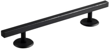 harayaa Fingerboard Rail Fingerboard Rampenstange Skateboard Geländer Edelstahl Schienen Hindernis mit Rutschfestem Standfuß für Indoor Training Parkumgebunge, Schwarz, 20 cm X 1.2 cm