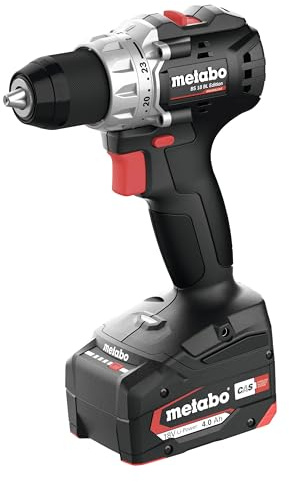 metabo Akku-Bohrschrauber BS 18 BL Edition, 18 V, CAS, 60 Nm, Brushless | 36 mm Bohr-Ø, kompakt und leistungsstark für präzises Bohren und Schrauben, inkl. Akku (18V/4.0Ah) & Ladegerät