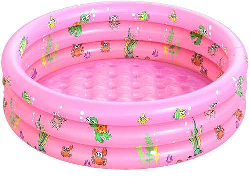 Aufblasbarer Pool,Aufblasbares Planschbecken,Planschbecken,Schwimmbecken,Aufblasbare Pool,Swimmingpool,Tragbare Badewanne,3 Rollen Durchmesser 100 cm Höhe 35 cm
