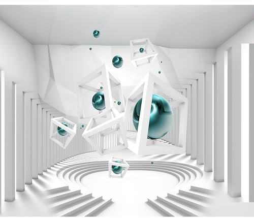 decomonkey Fototapete 3d Effekt 400x280 cm XL Tapete Fototapeten Vlies Tapeten Vliestapete Wandtapete moderne Wandbild Wand Schlafzimmer Wohnzimmer Abstrakt Kugeln