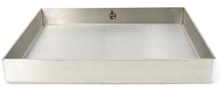 Edelstahl Grillplatte | Plancha | Wanne 30x25cm - Universalgröße - rundum verschweißt | extra Massiv