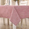 HomeT Celbon Coton Lin géométrique Rouge et Blanc Nappe à Carreaux Vichy Bordeaux pour Table rectangulaire (100x140cm)