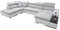 All4All Ecksofa mit Schlaffunktion Picanto 358 cm x 227 cm - Wohnlandschaft U-Form - Sofa mit Bettkasten - XXL Sofa - Groß - Gewebe mit Kunstleder - Rechte Seite - Grau/Weiß - Modern 26