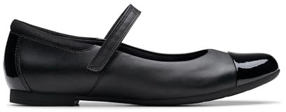 Clarks Scala Gem Y Girls Senior School Shoes 6 UK Black