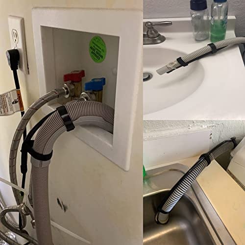Universal Washing Machine Drain Hose Clamp Discharge Hose Drain Clamp Holder - Flexible U Shape Drain Hose Guide Assembly - Compatible With Major Brands - No Hose