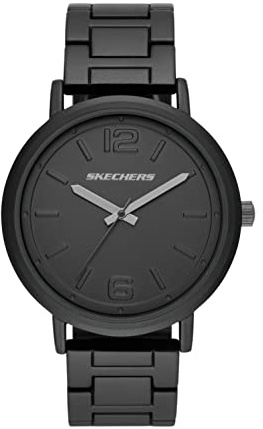 Skechers Men's Ardmore Quartz Three-Hand Watch, Black Sports Watch for Men
