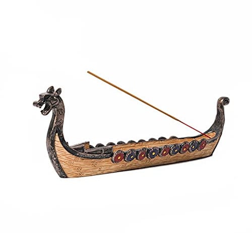 Räucherstäbchen Burner Resin Viking Ships Haften Räucherstäbchen Halter Drachenboot Hand Geschnitzt Censer Ornament Dekoration Handwerk