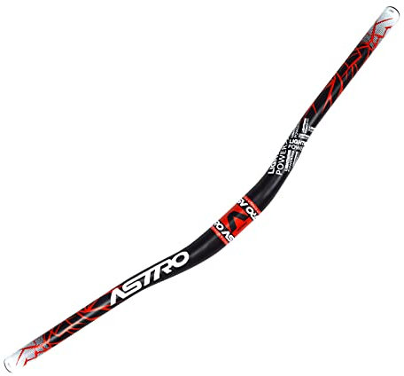 GRTE Mountainbike-Lenker Leichter Aero-Aluminium-MTB-Riser-Lenker 31.8×680/720/780mm extra lang Farbige Fahrradlenker,Rot,780mm