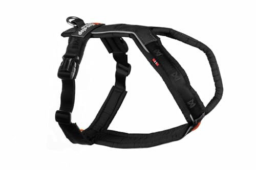 Non-Stop dogwear Line Harness 5.0 |214| Führ und Alltagsgeschirr, Farbe:Schwarz, Größe:G 5