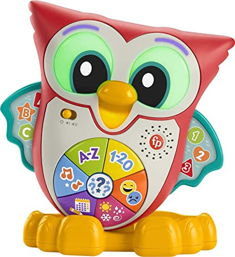 Fisher-Price Jouet Linkimals Élisabeth la Chouette Interactive, Jouet 18 Mois Fille et Garçon|Robot D'éveil 4 en 1 avec Lumières Multicolores, Chansons, Phrases et Mélodies | Version Française HJM69