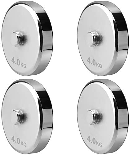 4 Pieces 4kg Weight Plates for 25kg Steel Dumbbells (4×4kg)