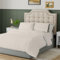 Purity Home Organic 100% Cotton Double Duvet Cover Set Ivory 200x200 cm, 3 Pieces Double Bedding, Lightweight & Breathable for Complete Comfort, Quilt Cover with Secure Button Closure & Inner Ties