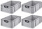 PROREGAL SuperSparSet 4x Eurobox NextGen Portable Duo | HxBxT 22x40x60cm | 44 Liter | Eurobehälter, Transportbox, Transportbehälter, Stapelbehälter
