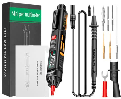 ZYWUOY Digitales Multimeter, A3009 Mini Digital Multimeter Stift Smart Voice Broadcast Tester Meter DC AC