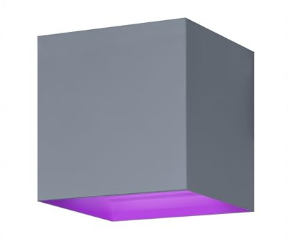 Hombli Smart LED Wandleuchte für innen und außen - dimmbarer Lichtwürfel modern, Abstrahlwinkel einstellbar, WiFi-, Bluetoothfähig, RGB, CCT - Grau