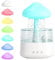 Cloud Rain Luftbefeuchter, Wassertropfen, 450 ml, Aromatherapie-Diffusor für ätherisches Öl, mit LED-Lichtern in 7 Farben, Nachtlicht-Diffusor für Schlafzimmer, Zuhause, Büro