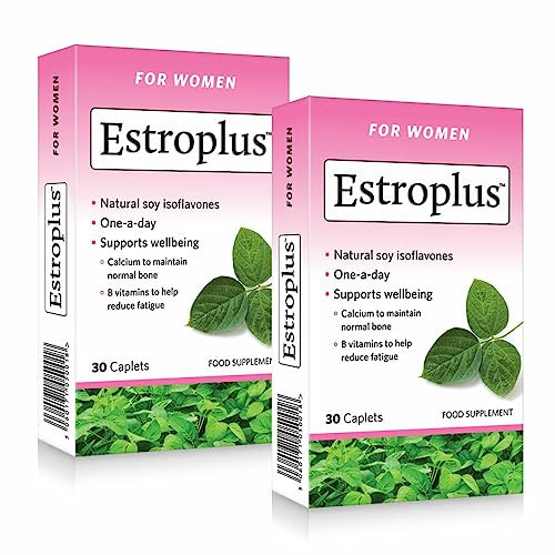 Estroplus (60 Tablets) – Film Coated Tablet which Contains a Balanced Blend of Soy Isoflavones, Vitamins and Minerals to Support Your Health and Wellbeing During perimenopause, Menopause