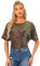 Allegra K Damen Festliches Oberteil Pailletten Oberteile Kurzarm Rund Halsausschnitt Party Glitzer Top Mehrfarbig S