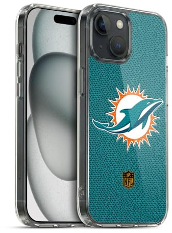 Head Case Designs Offizielle NFL Fussball Miami Dolphins Logo Gelhülle [Militärischer Schutzgrad] Kompatibel Mit Apple iPhone 15 Und Kompatibel Mit MagSafe