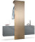 Vladon Garderobe Carlton Set 3, Made in Germany, Wandgarderobe aus Flur-Paneel & 2 Schubladen-Kommoden, Anthrazit matt/Bronze Optik (157 x 193 x 35 cm)