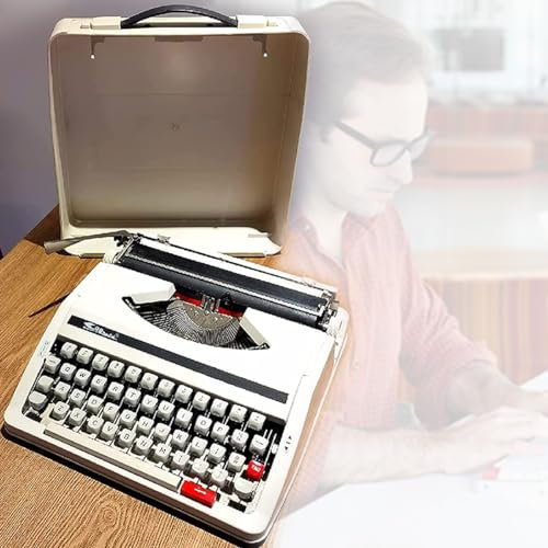 MLYYYDSS Retro Manuelle Schreibmaschine, Tragbare Altmodische Mechanische Schreibmaschine, Vintage Antike Schreibmaschine,A