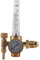 All Brass Argon Pressure Reducer Regulator, Argon Gas Pressure Reducer with Two Scales Flowmeter Argon Gas Meter G5/8 Male Thread CGA580 Connector for TIG Argon Arc Welding