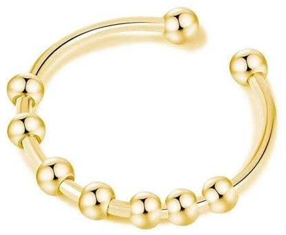 Anxiety Ring,Fidget Ring,Spinning Anti Stress Ring,Gold Verstellbare Ringe,Angst Calm Stressring,Angstring,Gegen Calmring Ringe Damen Skills Rings Frauen,Stimmungsring,für Stressabbau/NervositäT/Panik