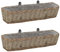 Cosisti Jardinières Balcon 2 pcs Jardinière Suspendue en rotin Pot de Fleurs Aspect rotin Jardinieres Exterieur Bac Jardiniere Bac à Fleurs Extérieur Osier avec Doublure de PE-80 x 20 x 15 cm