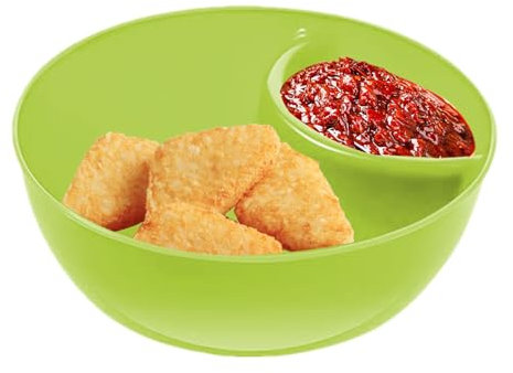 Bandeja para servir salsa dividida - Fuente para servir resistente a la humedad, fuente para tazones para galletas | Plato con sección para mojar, cuencos para pan, cuencos individuales para postres,