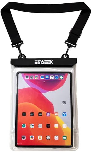 EMSEEK Schwimmende wasserdichte Tablet-Schutzhülle für iPad Pro, iPad Air, 33 cm (13 Zoll), MacBook Air, Galaxy Tab S9+, Surface Pro9 Tablet und Laptop bis zu 13 Zoll, perfekt für Pool und Strand