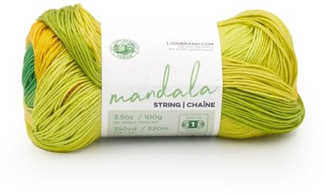 Lion Brand Yarn Mandala String, Fingergarn zum Stricken und Häkeln, akustisch, 1 Packung