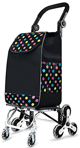Carrello Carrello della spesa da 40 litri Borsa pieghevole per carichi pesanti con 8 ruote in PU Carrello grande staccabile per salire le scale per picnic da viaggio al supermercato Carrello per scal