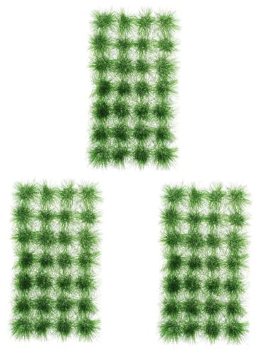 HANABASS 3 Kisten Kunstrasen Miniaturgras Selber Machen Garten Gras Waldlandschaften Gras Grünes Gras Statische Grasstreifen Kleine Rasenfläche Mikrolandschaftsblume Simulation Plastik