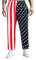 KARAZZO Sporthose mit amerikanischer Flagge, für Herren und Damen, Sporthose, 4. Juli, amerikanische Flagge, lange Hose mit Taschen, Blau, L