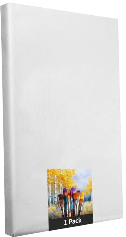 Künstlerleinwand Keilrahmen - 1 Stück - 60x160cm - weiß - zum Bemalen | Weiße Künstlerleinwand zum Bemalen, 1 Stück, 60x160cm, Keilrahmen, Polyester, für Acrylfarben und Textilfarben