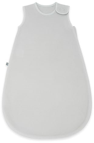 emma & noah Baby Wolle-Seide Schlafsack 0.5 TOG für den Sommer, Atmungsaktiv und temperaturregulierend, Strampelsack für Neugeborene (Essential Grau, 80)