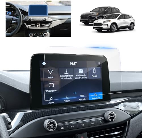 BSTW Kompatibel mit Ford Puma II 2020-2024 Ford Kuga MK3 2020-2024 Ford Fiesta MK8 2017-2024 Navigation Schutzfolie für Ford 8 Zoll SYNC 3 Gehärtes Glas Displayschutzfolie 9H Kratzfest