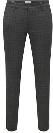 Only & Sons Herren Onsmark Check 020922 Pant, Dark Navy, 30W / 32L EU