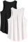 PINSPARK Sport Top Damen Racerback Fitness Yoga Tank Top Sommer Ärmellose Lauftop Schnelltrocknend Workout Wandern Sportbekle 2er Pack Schwarz/Weiß m