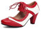 elerhythm Mary Jane - Zapatos retro de los años 20, estilo victoriano de los años 40, zapatos de tacón para mujer Mary Jane con cordones, punta redonda y cerrada, estilo vintage, rojo, 40 EU