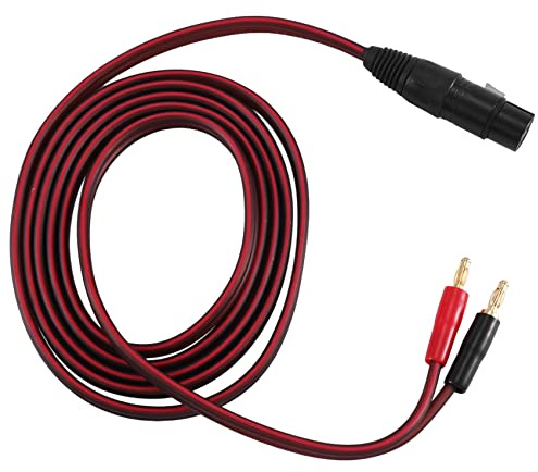 Quystetes XLR to Banana Speaker Cable,XLR 3 Pin Female to Dual Banana Plugs Audio Cable, Gold-Plated 4mm Plug to XLR3 Pro HiFi