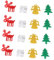 KOMBIUDA Weihnachtliches Tischkonfetti Mit Mustern Partydekoration Kunststoff Für Fenster Und Tische Diy-konfetti-schmuck
