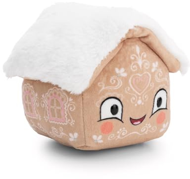 Plüschfigur Lebkuchenhaus 15cm - braun - Weiches NICI Plüschhaus – Flauschige Plüschfigur zum Kuscheln & Spielen – tolle Geschenkidee für Kinder & Erwachsene | 62409