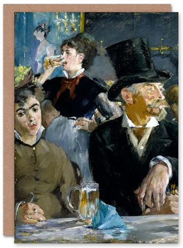 Artery8 Edouard Manet Art Card At the Cafe Paris Nightlife Scene